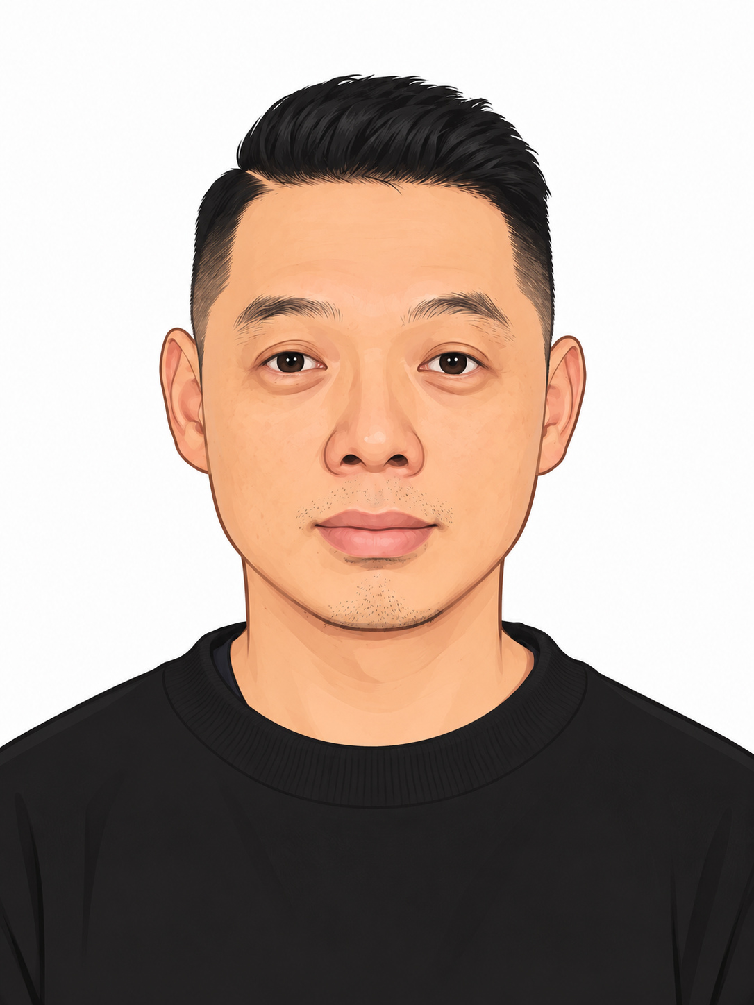 Illustrated portrait of Lao Kun Wa
