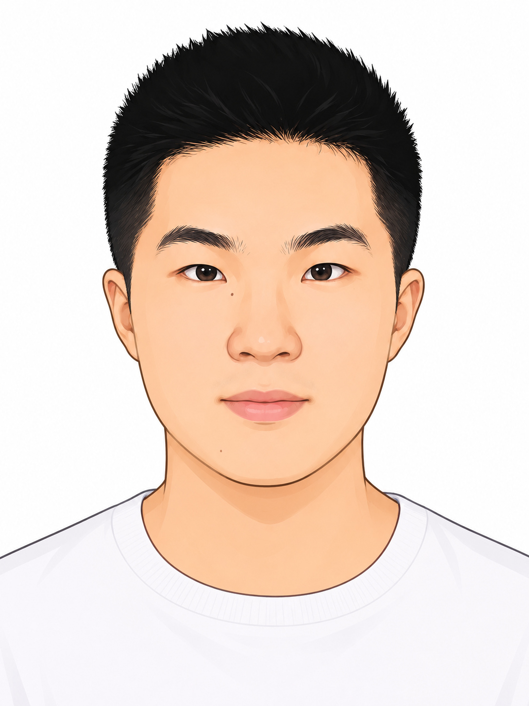 Illustrated portrait of Lei Mou Hong