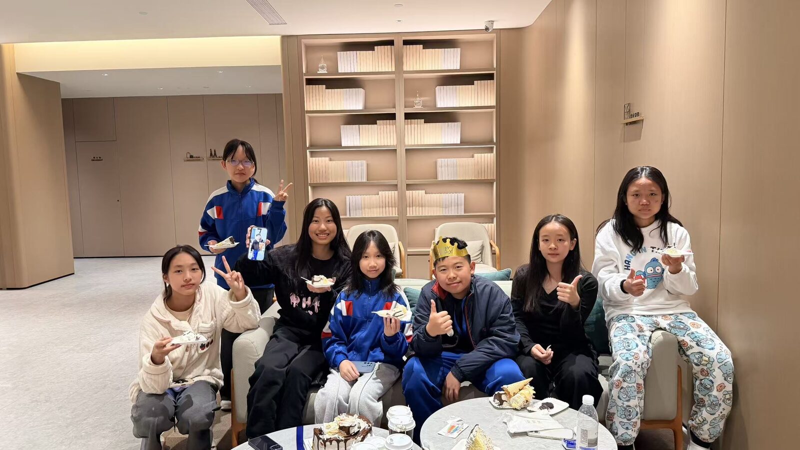 Celebrating a team member's birthday during the camp